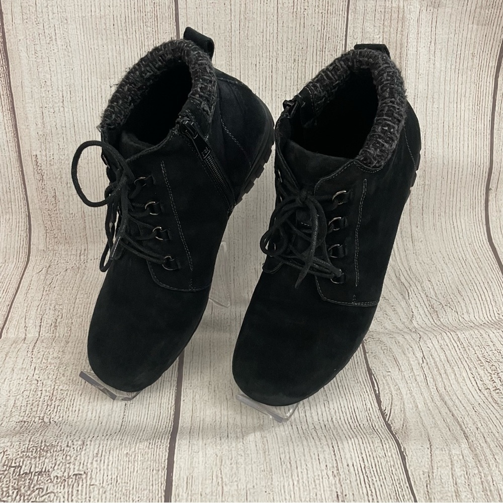 PROPET Women's Delaney Black Suede Ankle Boots Water Resistant In Box Size 10 - Picture 3 of 11